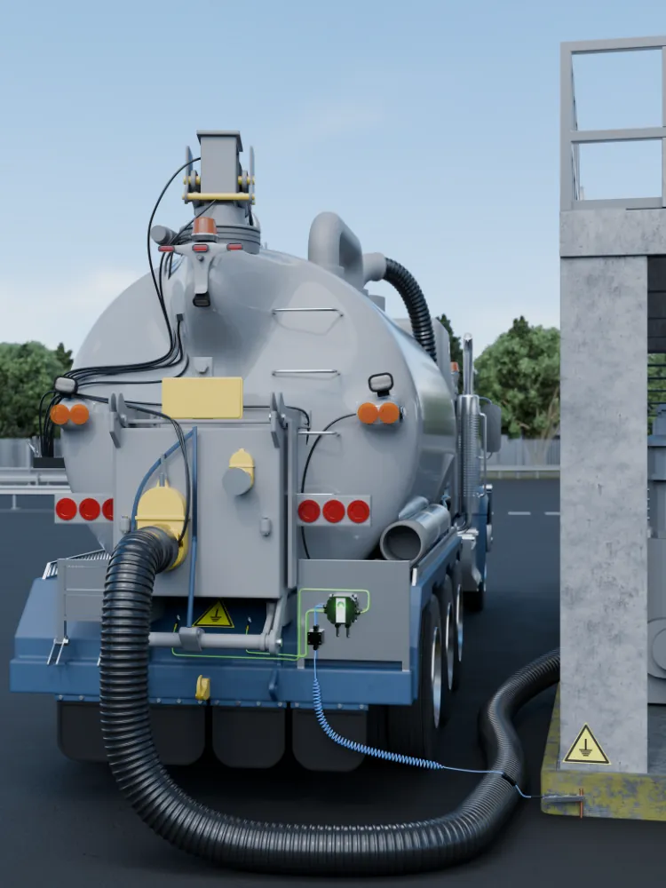 Earth-Rite MGV fahrzeugmontiertes statisches Erdungssystem für Tanklastzügen und Saugwagen